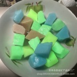 高亮夜光石手工敲块 红黄蓝绿 发光扩香石 鱼缸造景 偏正方块