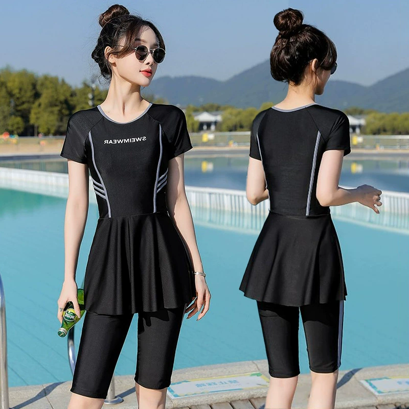 Купальник для полных девушек, прикрывающий живот, для похудения, консервативная юбка с разрезом, защита от воздействия, новый купальник из горячих источников 2025 года.