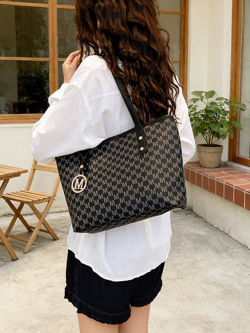 Bolsa de viaje de gran capacidad, bolso de moda impresa, bolso grande para mujeres 2025, nueva bolsa de viaje de clase para estudiantes universitarios.