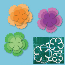 手工DIY 波浪花边花朵主题  金属碳钢刀模手工压花蚀刻切割刀