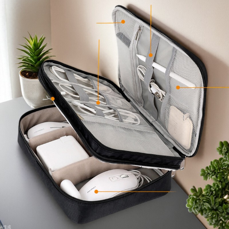 Beilian Data Cable Storage Box Digital Accessories Mobile Phone Storage Bag Headphone Power Bank Cosmetics Storage Bag