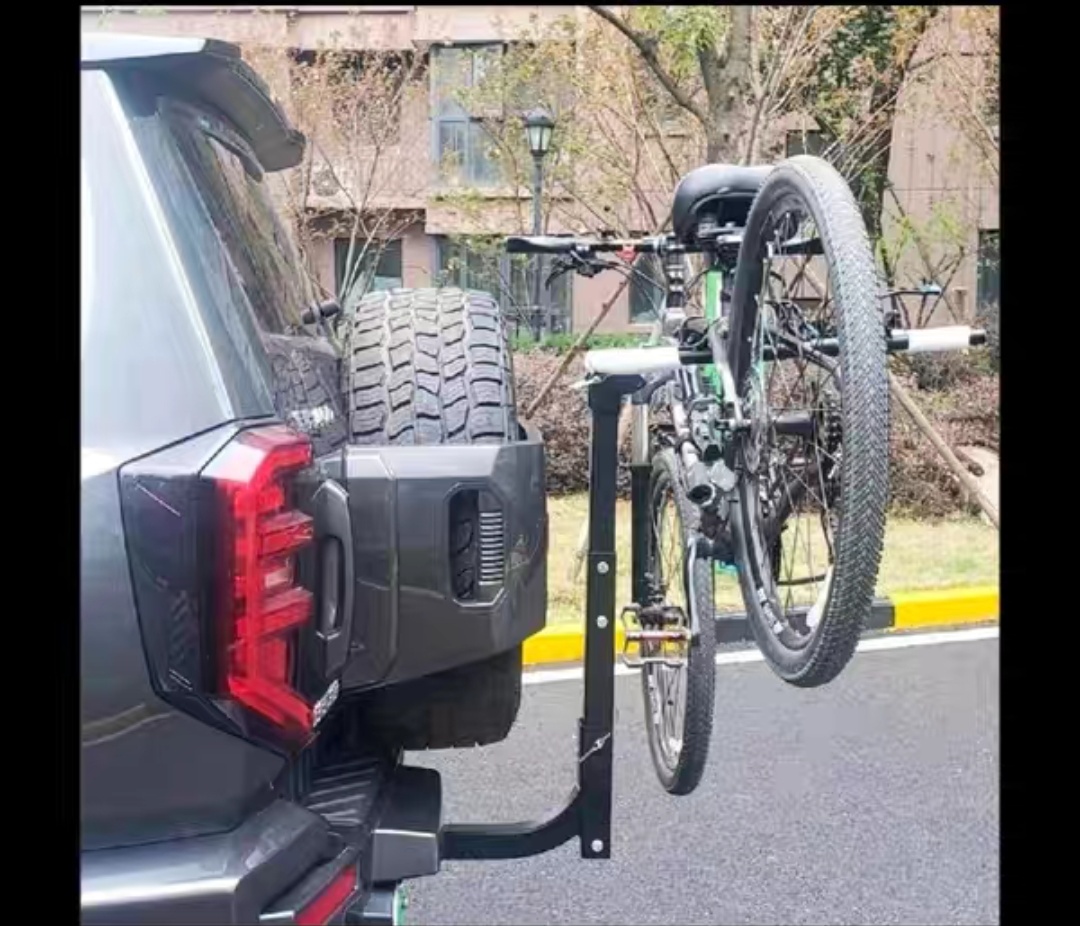 Suitable for Car Trailer Square Mouth Bicycle Rack, Vehicle-Mounted Bicycle Metal Luggage Rack, Rear Trailer Bar Foldableing