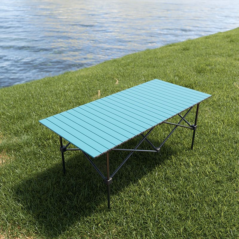 2025 업그레이드 강화모델 + 휴대용 수납벨트 - 블루 [120*55*50cm 롱테이블]