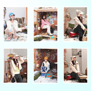 LE SSERAFIM hongencai INS update personal photo adhesive sticker poster wall sticker star peripheral