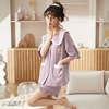 Large pajamas summer Two piece set Korean Edition lovely Thin section student Easy Home Furnishings Unstamped comfortable Exorcism