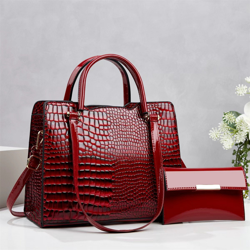 Bolso de dos piezas, cocodrilo, bolso de mano, bolso de hombro de moda, bolso de mochila diario, bolsas transfronterizas