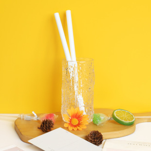 Creative Ice Cup Matching Straw New White Pp Material Plastic Straw Cross-Border Hot Selling Cool Curling Straw