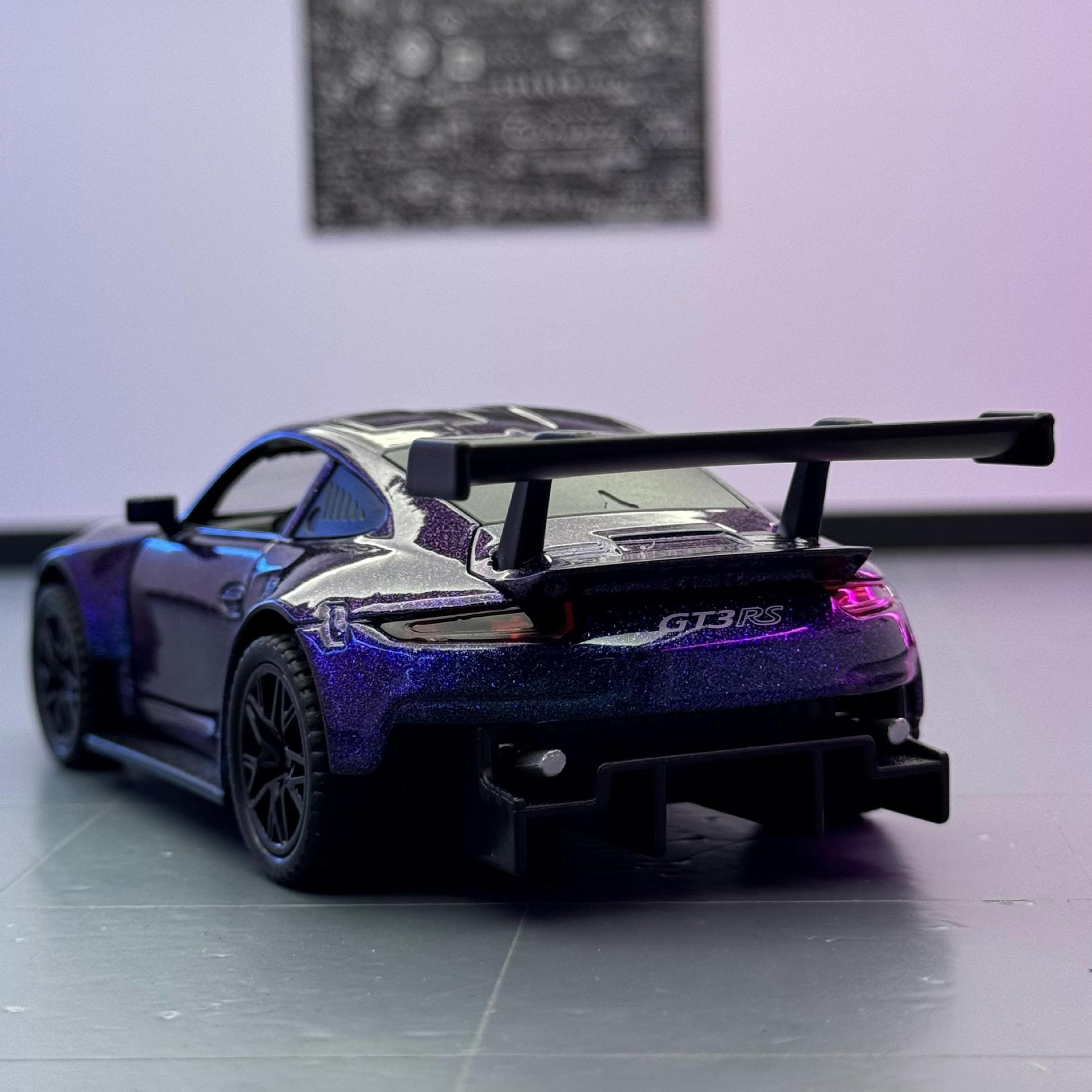 Modelo de coche de aleación Jiaye 1:32 Bao Shi Jie 911GT3RS coche deportivo retroceso coche de juguete modelo de luz y sonido