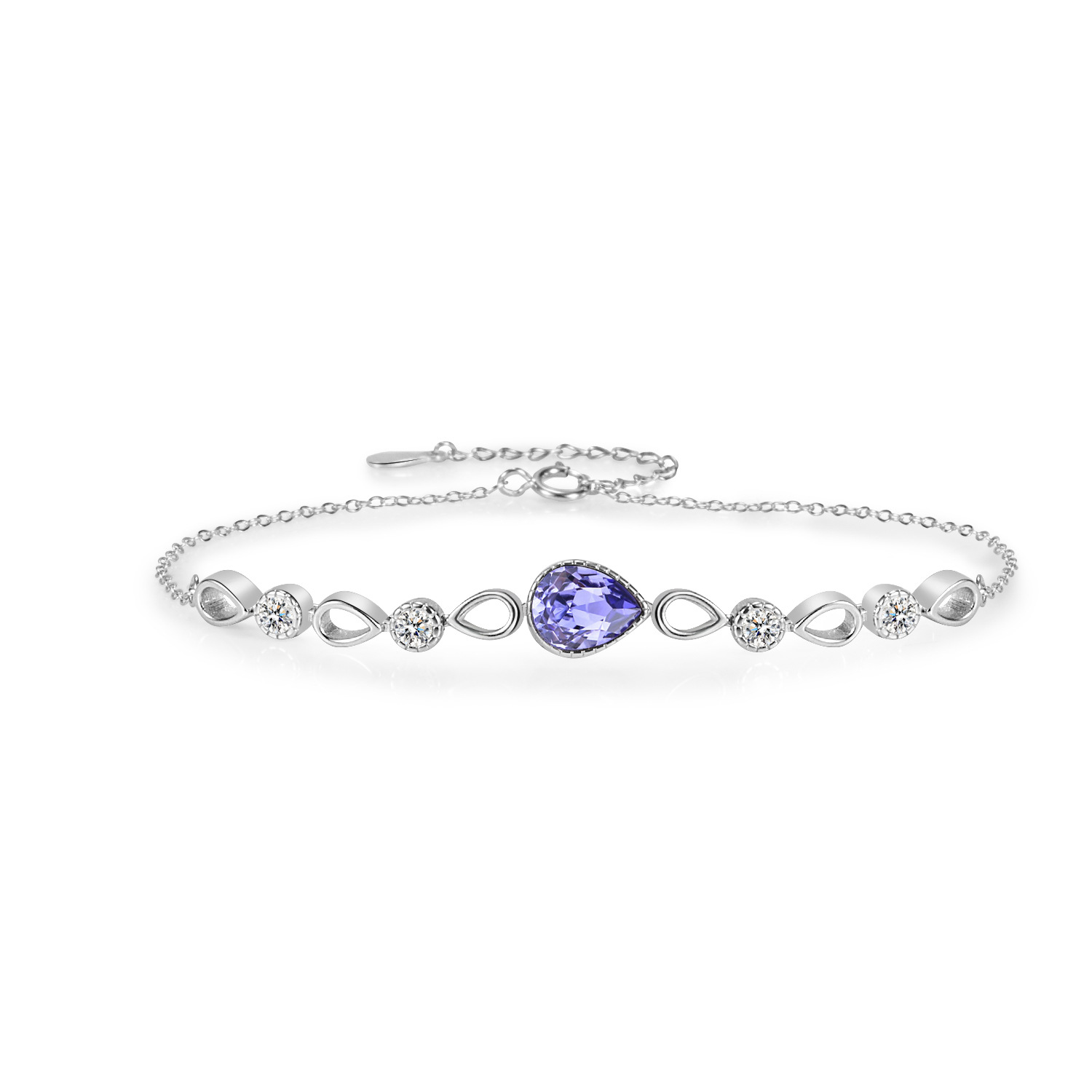 Sterling Silver Tears Of The Mermaid Jewelry Set Blue Crystal Women