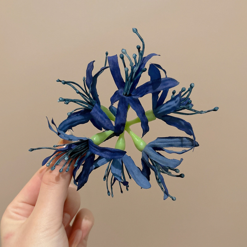 Pinza para el cabello de flor rosa para mujer 2025 nuevo clip de agarre para el cabello con placa posterior de la cabeza grande clip de tiburón de flor para la cabeza horquilla