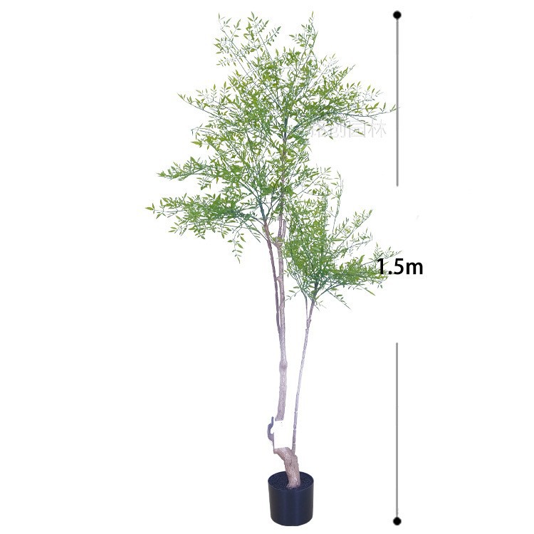 Escenografía de estilo nórdico Simulación de plantas verdes Plantas en macetas Centro comercial Simulación de decoración suave Plantas verdes falsas