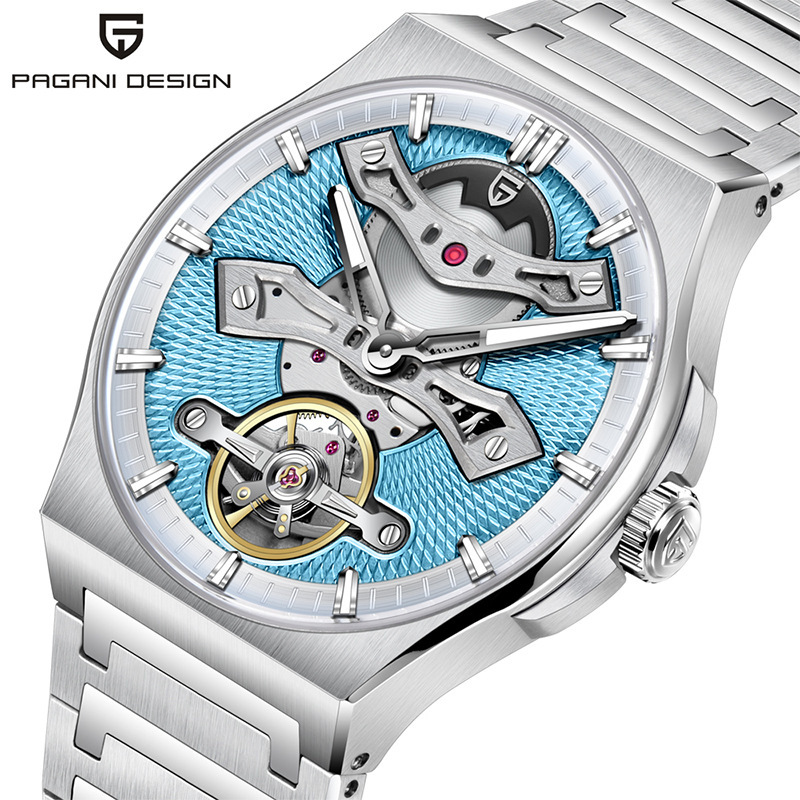Pagani Design Men's Business Watch Pd-Ys028 New Mechanical Cut Out Movement Luminous Stainless Steel Watch Pagani Design Men's Business Watch Pd-Ys028 New Mechanical Cut Out Movement Luminous Stainless Steel Watch
