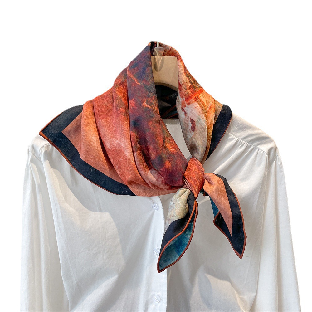 Sciarpa di seta da donna di alta qualità in stile cinese primavera ed estate nuova nuvola profumata filato fiore rosa moda sciarpa quadrata_voghion.com