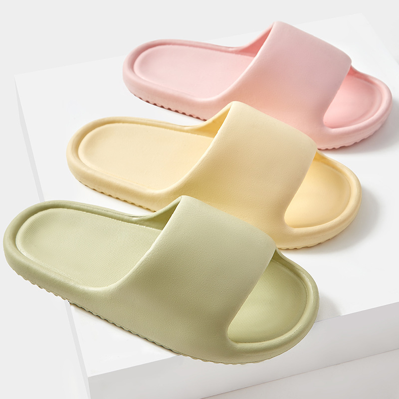 Ultra-Light Eva Foam Home Slippers, Odor-Resistant, Simple Design, Suitable for Guests, Hotel Bath Slippers, Macaron Color, Wholesale