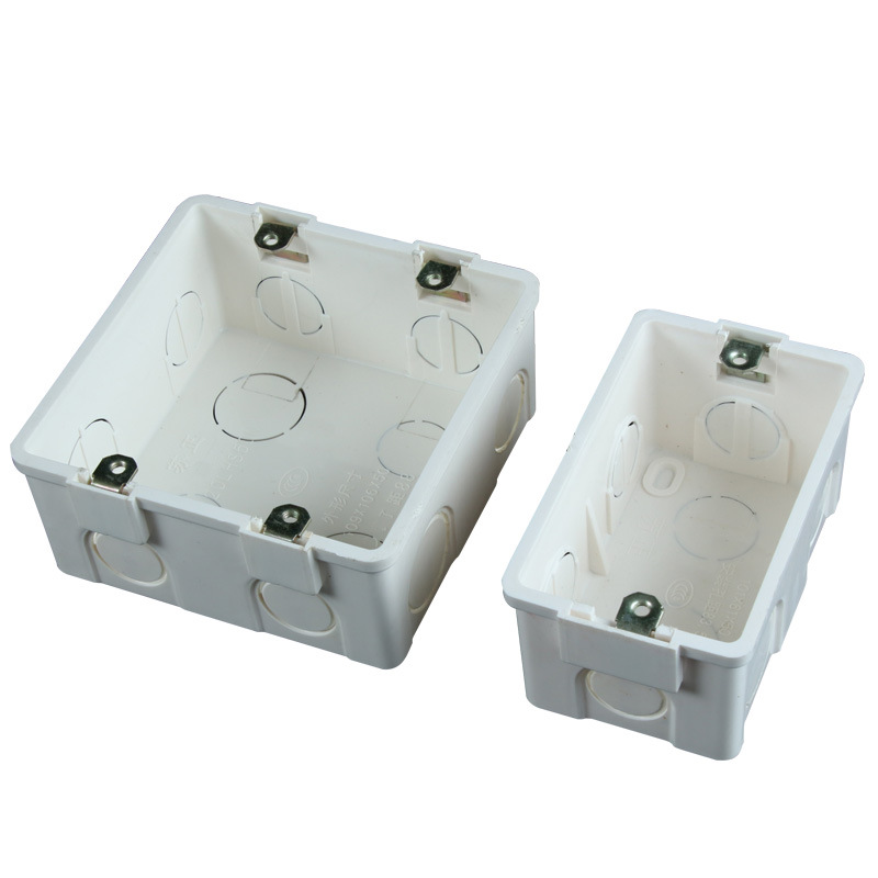 PVC120 caja de seis posiciones caja cuadrada caja de dos líneas panel central de interruptor de control de aire acondicionado caja inferior oculta