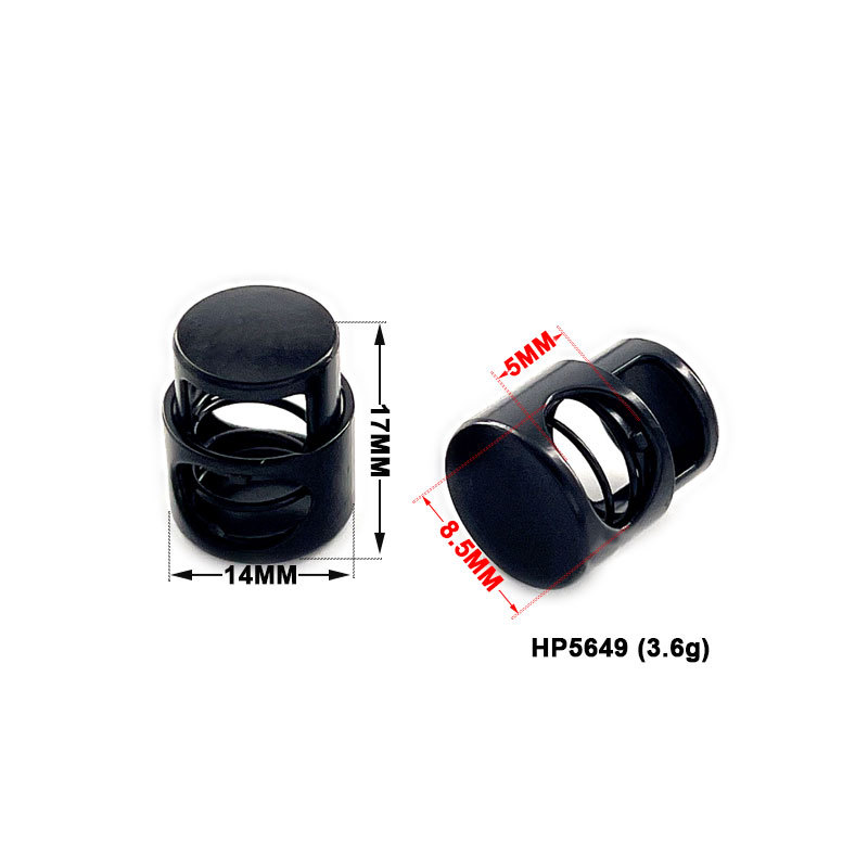 弹簧扣单孔金属4mm5mm绳扣调节扣鞋带收尾夹扣西装马甲配件止绳扣