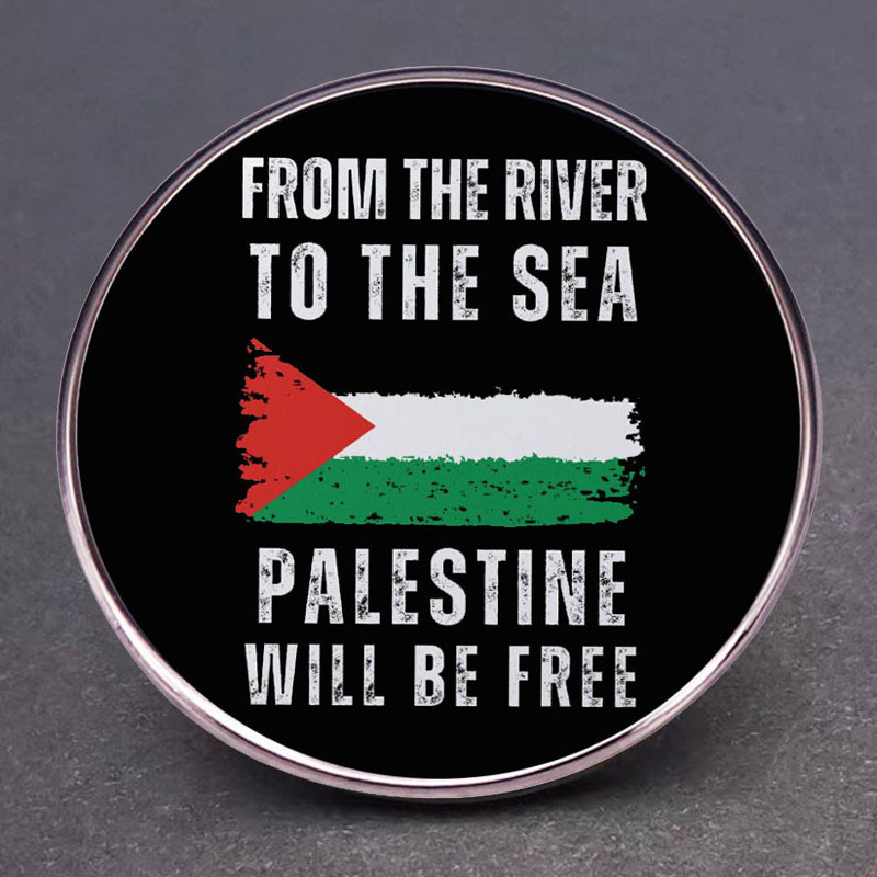 Desde el río hasta el mar Palestina será liberado broche libre Palestina pin insignia de aleación de metal