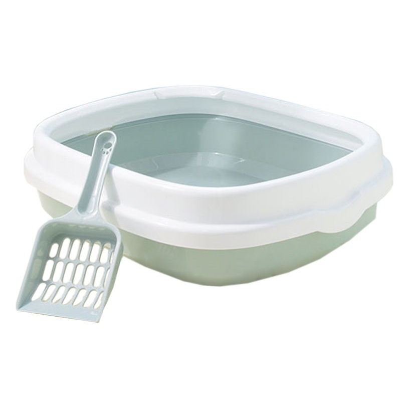 Caja de arena para gatos extra grande, antisalpicaduras, gruesa, inodoro para gatos semi-cerrado, antiarena, suministros para mascotas al por mayor, caja de arena para gatos