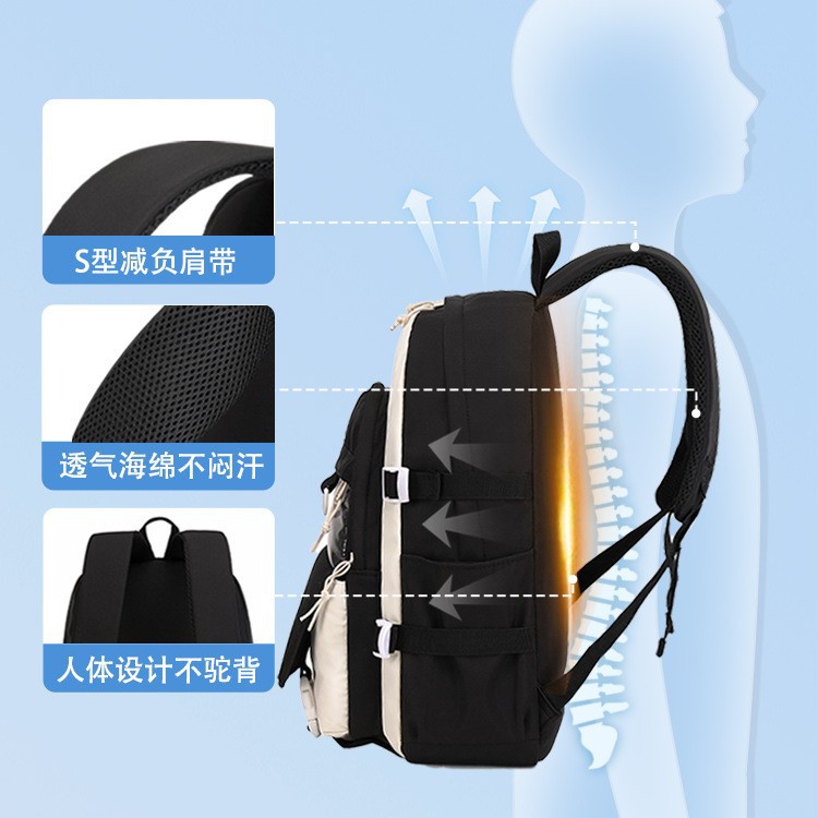 Stitch mochila de gran capacidad para hombres y mujeres Escuela Secundaria estudiante de secundaria mochila estudiante de escuela primaria estrella bebé mochila de estudiante de escuela primaria