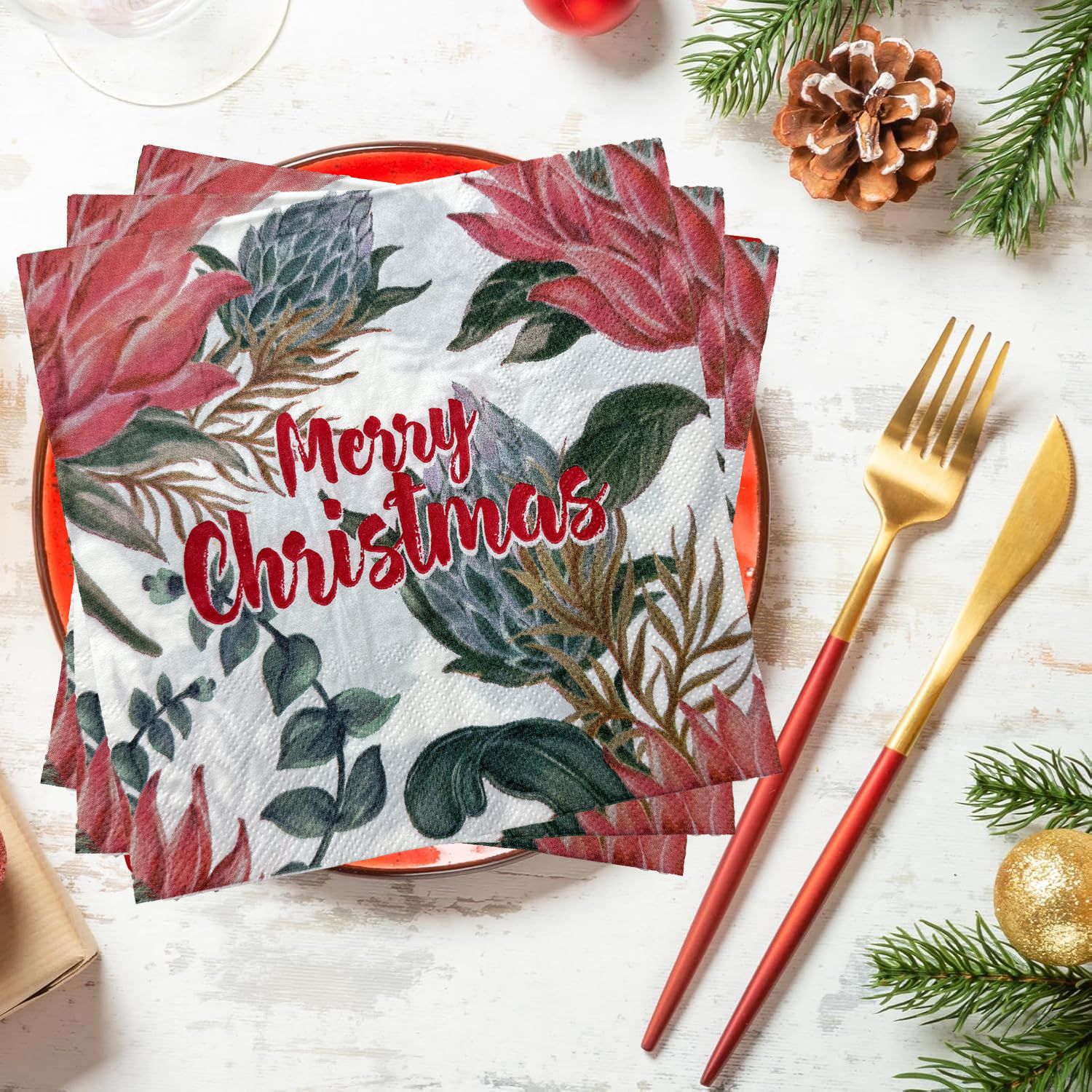 圣诞餐巾纸新款印花跨境亚马逊派对节日源头工厂直发圣诞新品纸巾