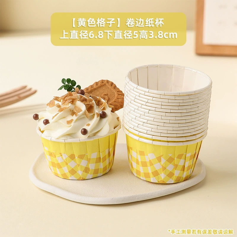 Печатные силиконовые формочки MeiDi Christmas Cupcake Cartoon Rolled-Edge Muffin Cups, термостойкие бумажные формочки для выпечки, упаковка 50