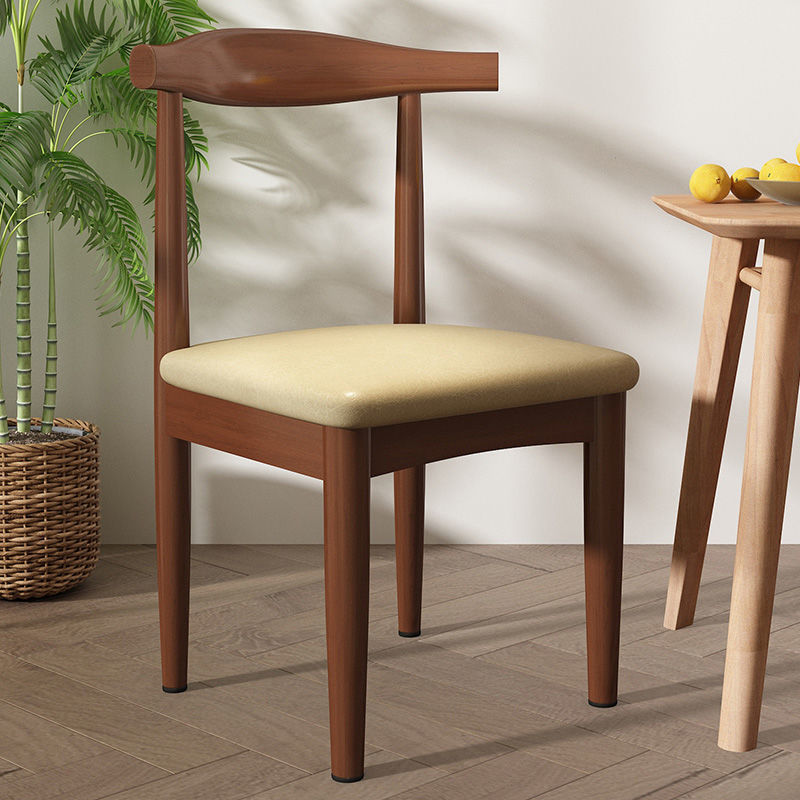 황화 배 베이지 PU 쿠션 혼 의자 [레저]