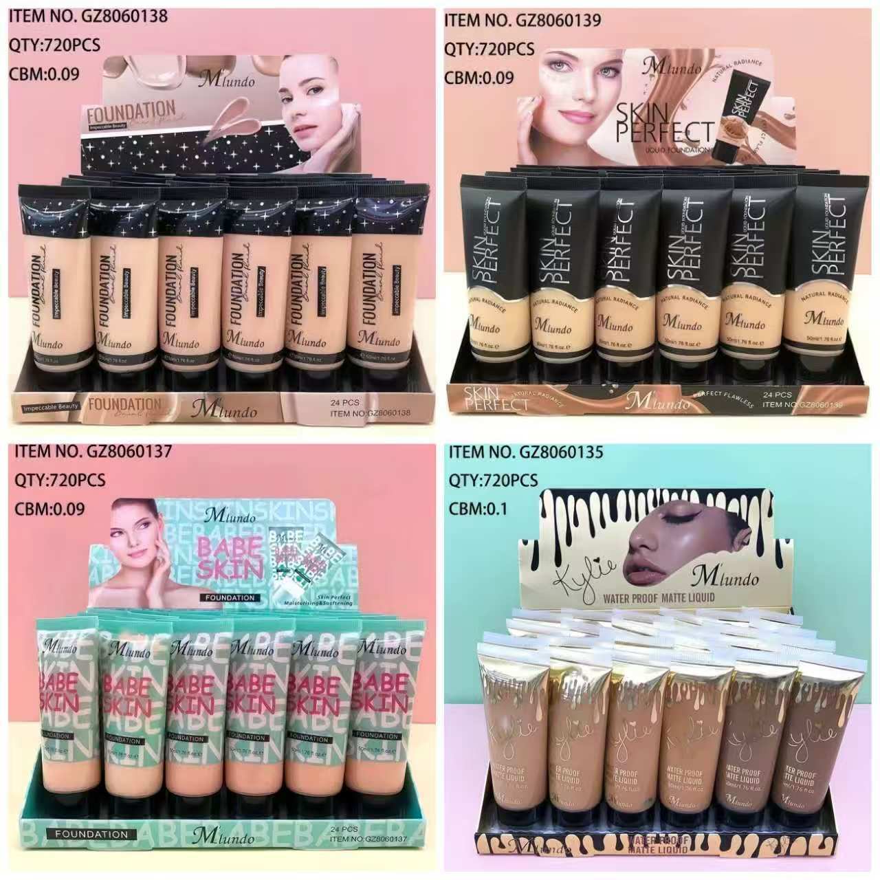 Mlundo corrector impermeable y a prueba de sudor, base líquida para modificar la sombra de las lágrimas, maquillaje tridimensional de larga duración, sin quitar el maquillaje