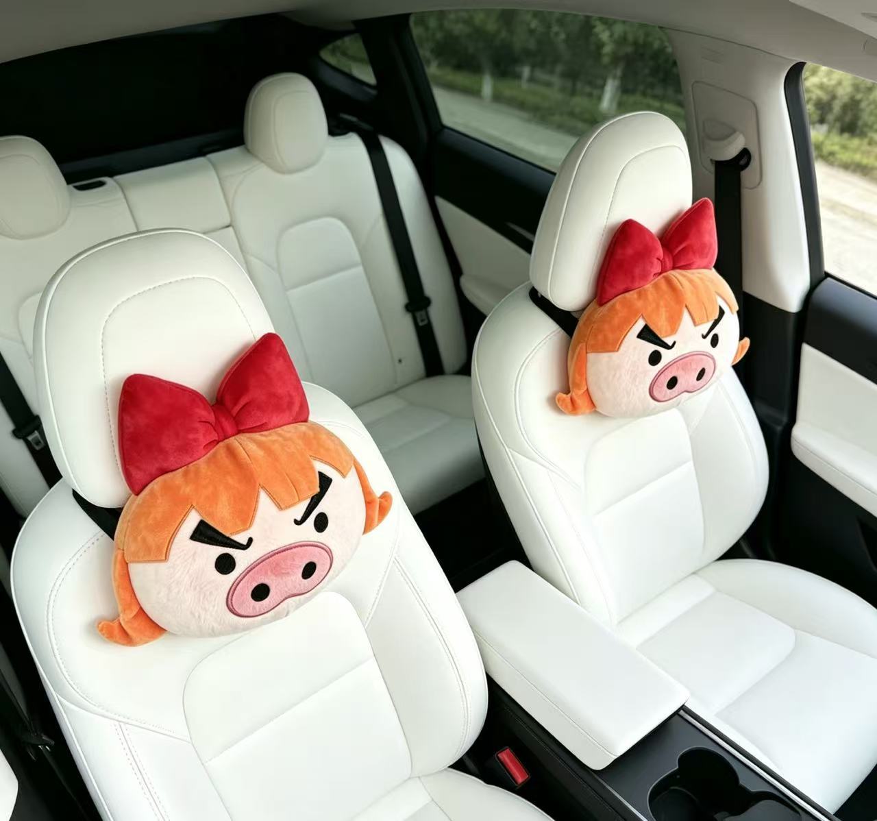 Cartoon Car Headrest and Neck Pillow Powerpuff Girls Crayon Shin-Chan Doodle Man Left Side Headrest Cross-Border Exclusive Supply