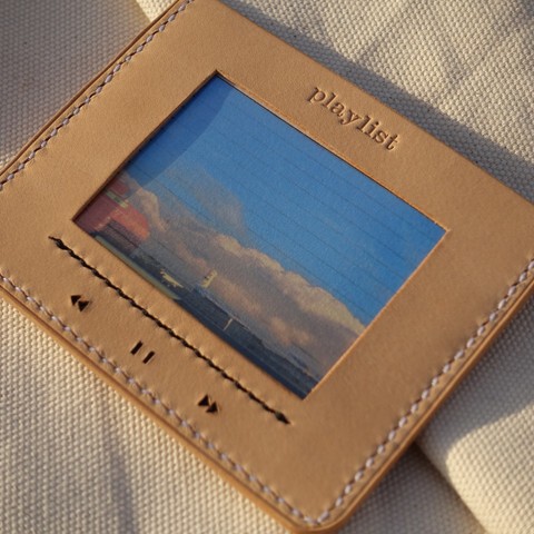 Music Playlist Inspiration Card Holder, Self-Replaceable Photo Cover, Creative DIY Card Holder, Portable Multi-Card Slot Design
