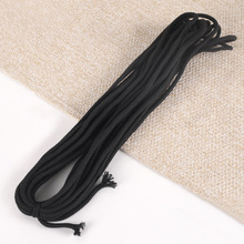 黑色现货包芯8股棉绳6mm优质手工diy服装裤腰绳帽绳辅料实心棉绳