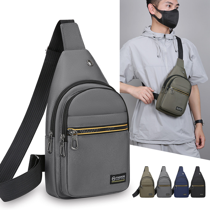 Bolso de pecho 2025 nuevo Oxford tela mochila al aire libre simple bolso de teléfono móvil casual resistente al desgaste bolso de hombro ligero para hombres