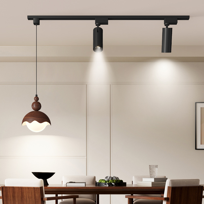 Candelabro de restaurante medieval 2025 nueva luz flotante de elevación de mesa de comedor minimalista moderna de estilo crema de pista móvil