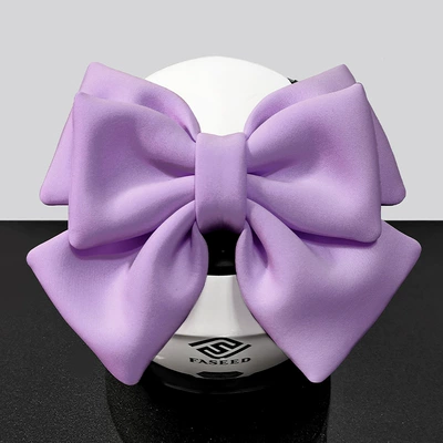 Motosiklet dəbilqələri — Helmet, Electric Vehicle, Female - one-size-fits-all-taro-purple-double-layer-luxury-bow-velcro