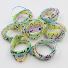 薄款大码球星手环夜光球星手环NBA球星手环运动手环篮球硅胶手环