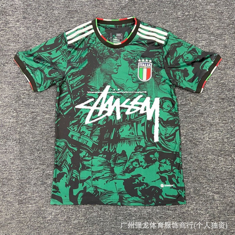 Stussy斯图西球衣弗拉门戈国米意大利纪念版葡萄牙日本短袖足球服|undefined
