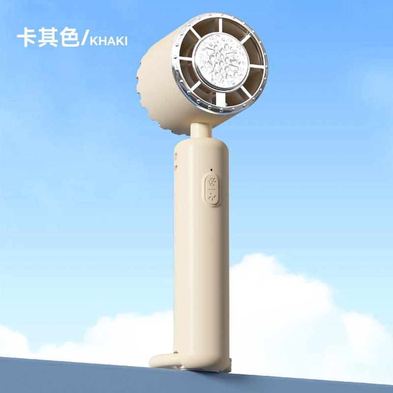 2025 nuevo ventilador pequeño portátil de mano con compresa de hielo mini ventilador de refrigeración silencioso de escritorio de carga USB pequeño