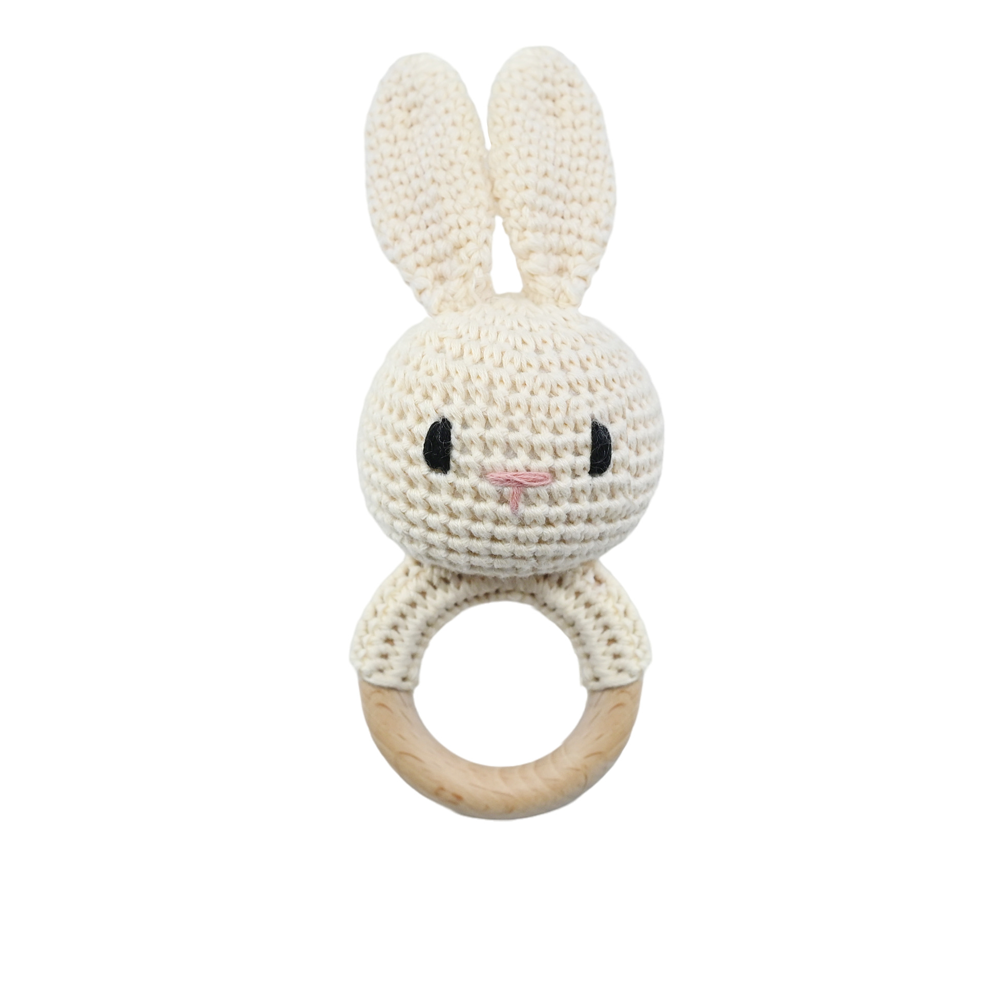 Productos para bebés círculos de haya para bebés, bebés creativos, manos tranquilizadoras, cuentas, ganchillo de animales, campanas