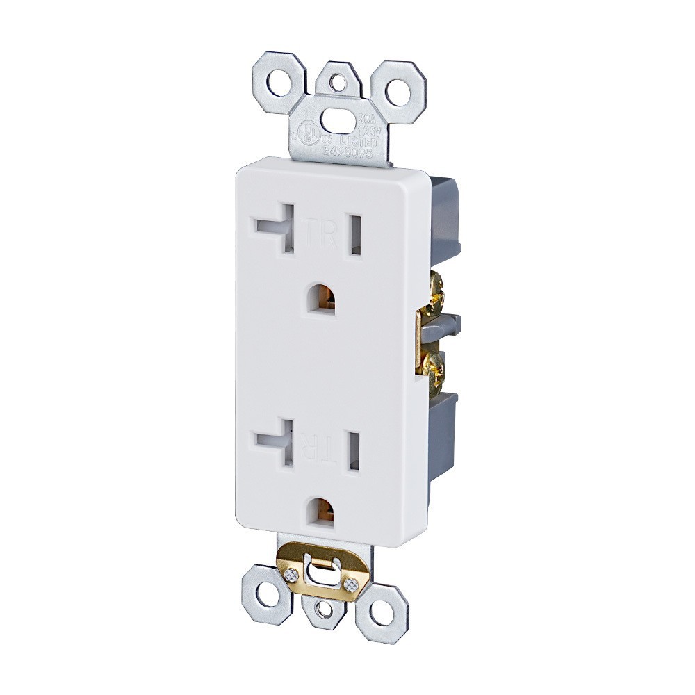 Comercio electrónico transfronterizo exclusivo para la decoración de estilo americano con enchufe blanco con TR 15A 20A 125V enchufe UL
