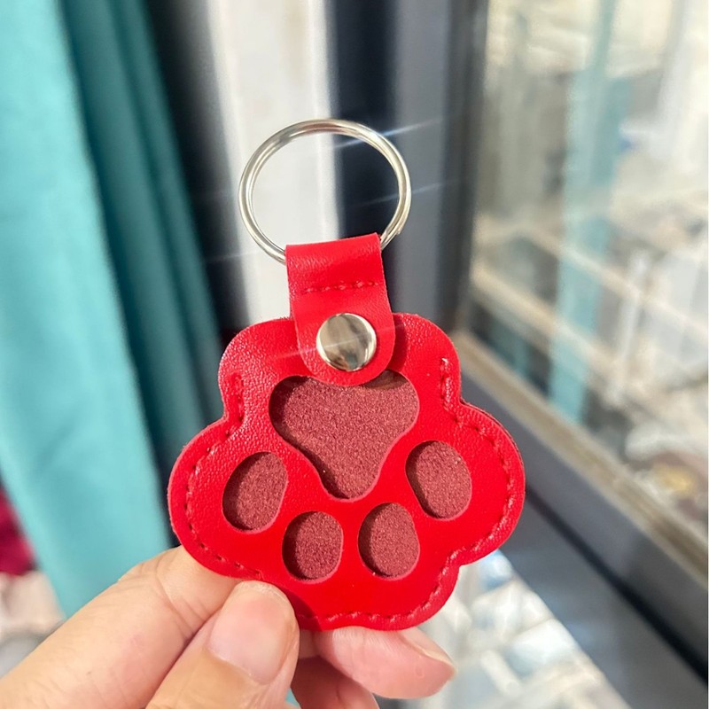 现货宠物猫狗毛发钥匙扣挂件 宠物遗发收纳pu皮质纪念钥匙扣|undefined