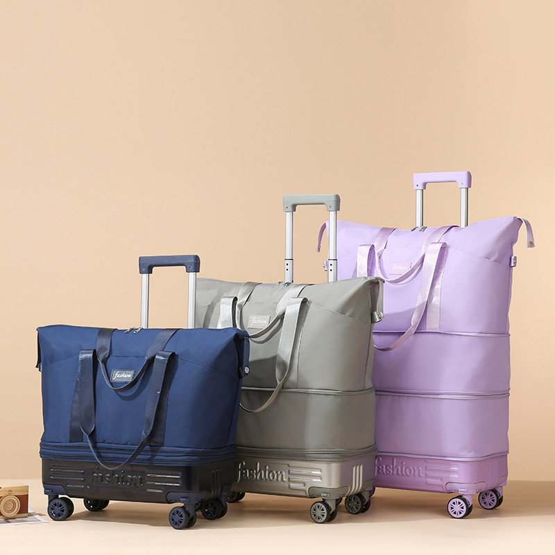 Luggage with Pulleys, Universal Wheels, Travel Bag, Stackable Trolley Case, Lightweight Trolley Bag, Large Capacity Hand-Pulled Backpack