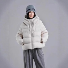 韩范宽松加厚短款羽绒服女2025冬季新款洋气设计感拉链连帽外套