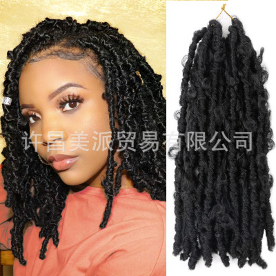 Pure handwork butterfly Butterfly Locs Fiber crochet hook Wig 14 inch 12 root /20 root