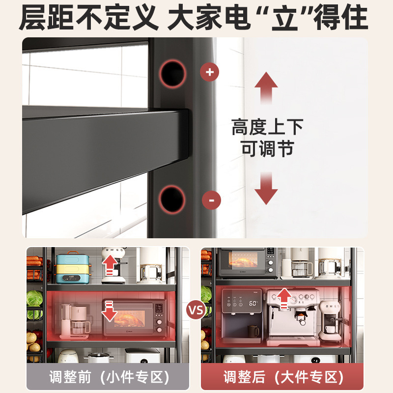 Estante de cocina Estante de almacenamiento de canasta de verduras multicapa de piso Estante de almacenamiento multifuncional para el hogar Estante de almacenamiento de bocadillos