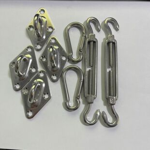 Stainless Steel Sunshade Sail Accessories 304 Material Four Corner Sail Accessories Spinnaker Accessories