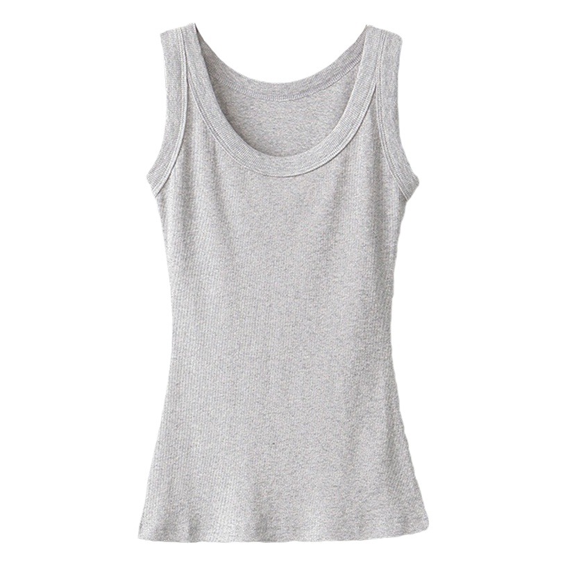 Camisola acanalada antiexposición de verano 2026 para mujer, ropa interior de moda directamente de fábrica.