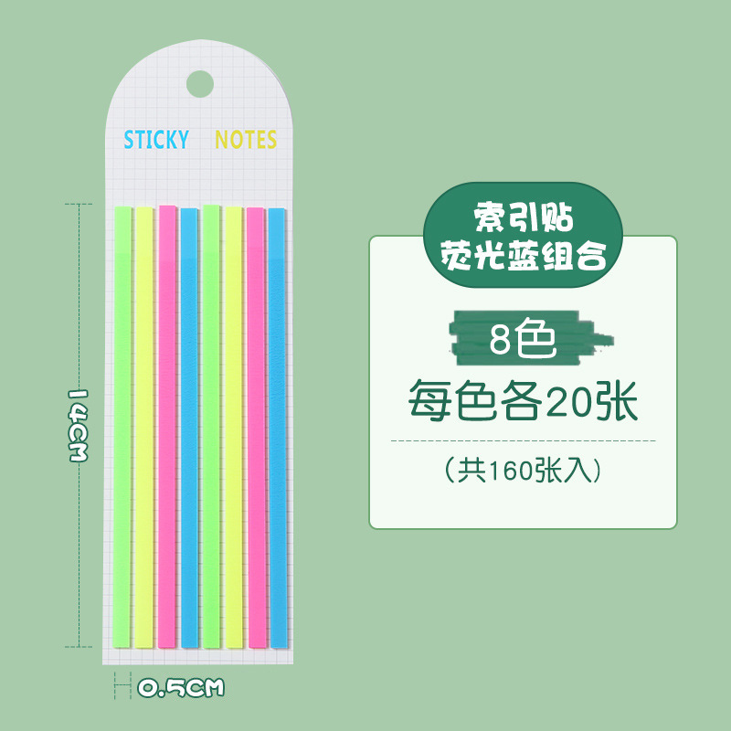 PET tira muy delgada clasificación marca índice pegatinas estudiante color translúcido N veces pegatinas clave marca pegatinas
