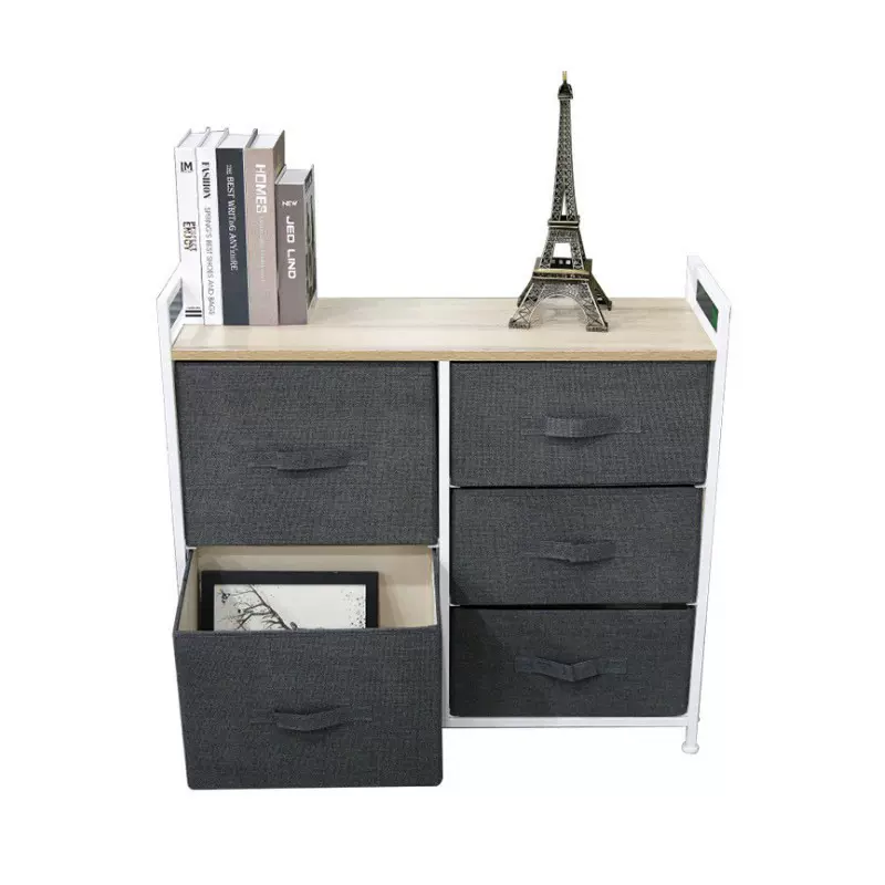 现代简约家用卧室储物柜整理玩具架斗柜橱抽屉式收纳柜子布艺组装