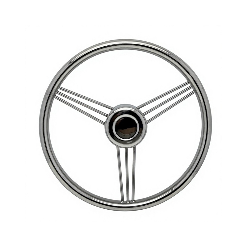 Three-spoke stainless steel 304 ship steering wheel, yacht rudder wheel, marine steering wheel