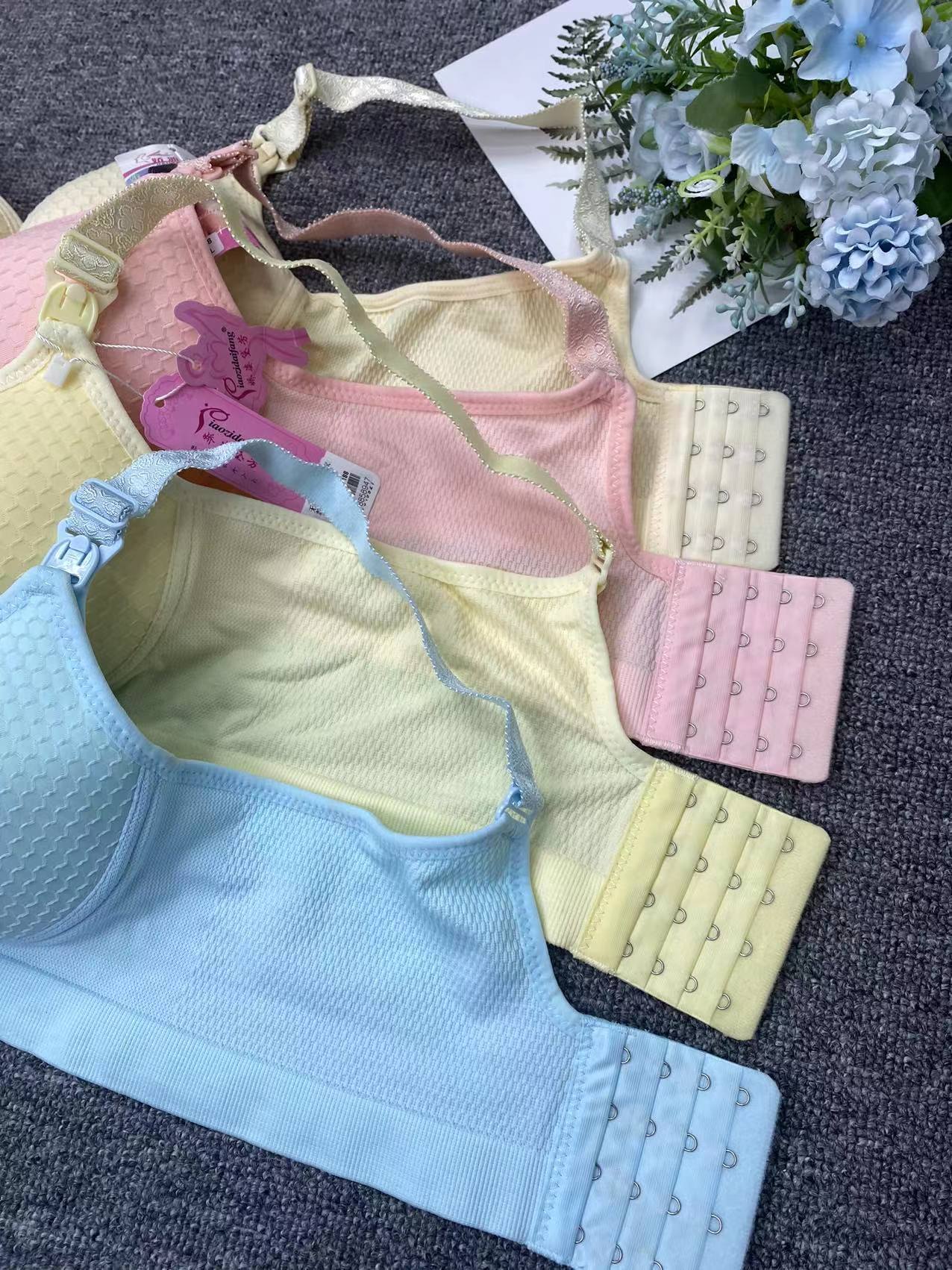 Mujeres embarazadas hebilla frontal inalámbrica más tamaño sujetador de enfermería ajustable push-up sujetador sin costuras ropa interior