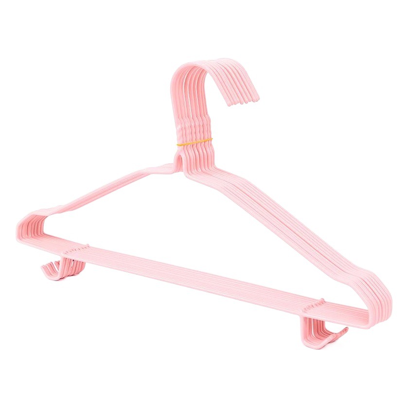 Percha de ropa antideslizante recubierta de plástico con gancho percha de metal percha de ropa para niños adultos percha de ropa para el hogar percha de fábrica al por mayor